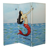 Biombos Decorativos De Cartas De Loteria La Sirena