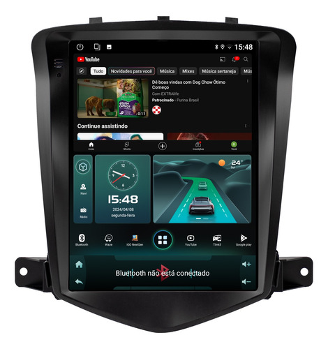 Multimidia Tesla Cruze 9,7p Android 13 Auto Carplay 2gb 64gb