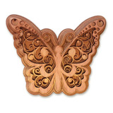 Cuadro Decorativo Mariposa Multicapa Insecto En Madera