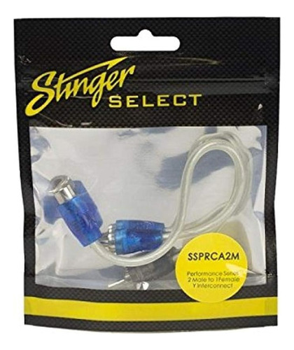 Cable De Audio Adaptador En Y Rca Stinger Ssprca2m 2 Machos 1 Hembra Serie Select Cobre Premium