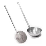 Set Espumadera + Cucharon Puro Aluminio Gastronomico