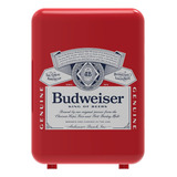 Mini Nevera Personal Con Diseño De Budweiser, Rojo Curtis