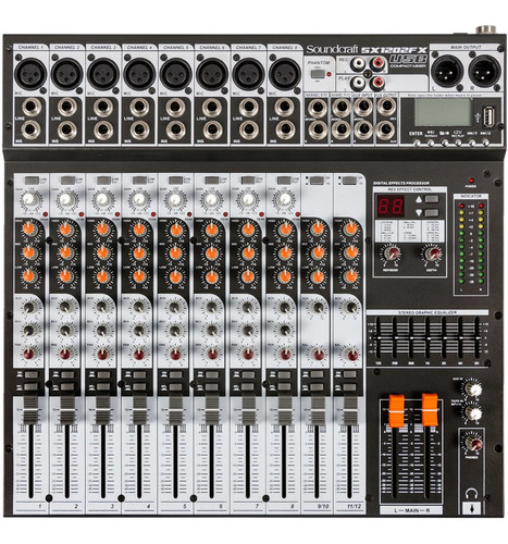 Mesa Soundcraft Sx1202fx Usb Com Efeitos E Usb Sx 1202 Fx