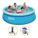 Piscina Inflável Redondo 2300 Litros Filtro Bomba - Bestway