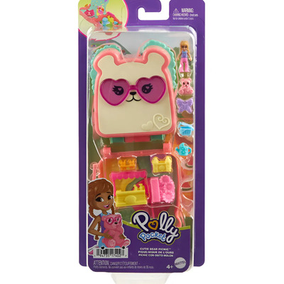 Juguete Polly Pocket Estuche Parque Picnic Osito Rosa | Envío gratis