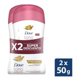 Desodorante Dove Barra Mujer 50 Gr 2 Unidades Dermoaclarant