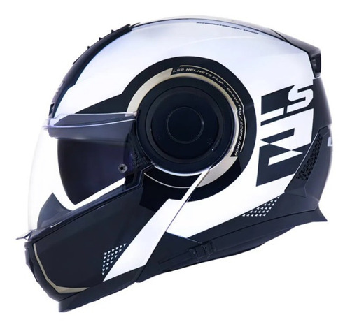 Capacete Ls2 Scope Ff902 Arch Branco Titanium Escamoteável