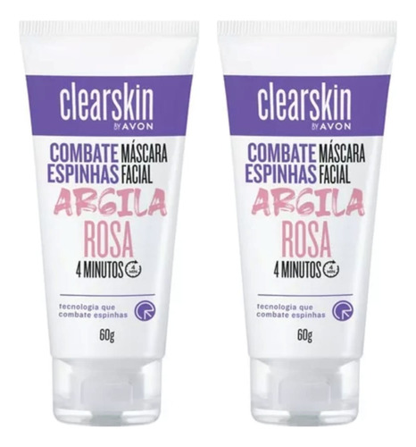 Máscara Facial Clearskin Avon 60g - Kit 2 Unidades