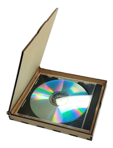 5 Cajas Porta Estuches Para Cd O Dvd En Mdf