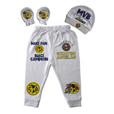 Ropa Bebé Pantalon Gorro Y Manoplas America Futbol Aguilas