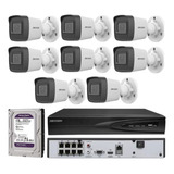 Nvr 08 Canais Hikvision Poe + 08 Cameras Ip Poe Full + Hd 1t
