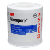 Fita Micropore 3m 50mm X 10m Branca Hipoalergênica Suave Und