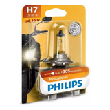 Lampara De Moto H7 Philips Halogena 12v 55w 30% + Luz