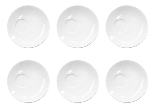 Platos Blancos De Porcelana Cafe Tsuji Linea 1900 13cm X6 Un