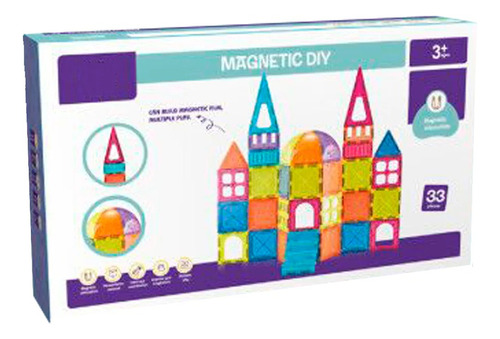 Bloques Magneticos Magnetic Diy 33 Piezas Juguetes Niños