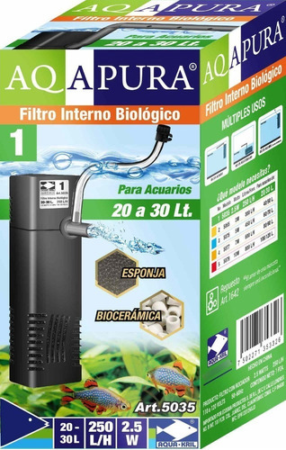 Mini Filtro Sumergible Acuario Pecera 20 - 40 L 220 L/h 5035