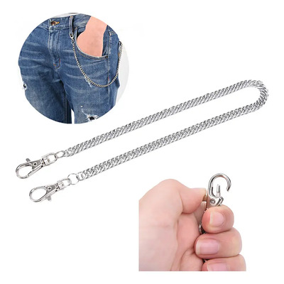 Pantalones Punk Largos Tipo Cartera Con Cinturón Y Cadena, P | MercadoLibre