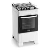 Fogão 4 Bocas Branco Com Mesa Inox Atlas Mônaco Top Bivolt