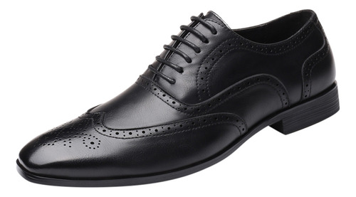 Zapatos Casuales De Boda De Cuero Oxford Con Punta Puntiagud