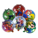 Balão Metalizado Mario Bross  / 12 Unid / Modelos Diferentes
