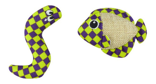 Juguete Catch Pez/serpiente Poliéster Bicolor Fancy Pets