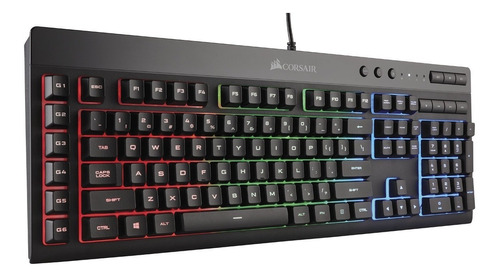 Teclado : Corsair K55 Rgb Gaming 6 Programmable Macro Keys
