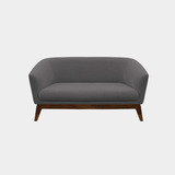 Love Seat Alicia Tela Magic Grey - Inlab Muebles