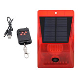 Luz De Alarma Estroboscópica Solar Con Control Remoto Y De