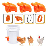 Kit 7 Bocal Para Comedouro Tratador Galinhas Aves Ração