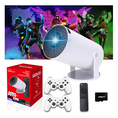 Proyector Profesional De Juegos 4k 1080p Led Con 2 Gamepads Blanco | Meses sin interés
