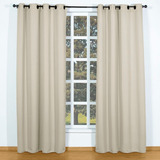 Juego Cortinas Blackout No Dejan Pasar  Luz 4 Colores Beige