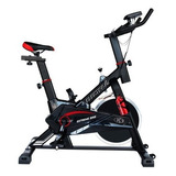 Bicicleta Estatica Spinning Gimnasio 13kg Ultra Silenciosa Color Negro/rojo