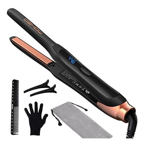 Dshow - Plancha Plana Pequeña Para Cabello Corto De 1/2 Pu. Color Verde Oscuro 110v/220v