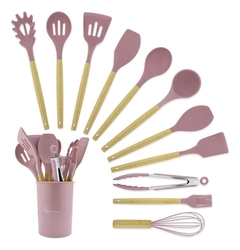 Juego Utensilios De Cocina Silicona Antiadher Durable 12 Pzs