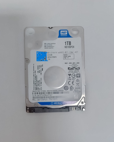 Hd 1tb - Sata - Notebook - Interno Western Digital Wd10spzx 1tb Azul