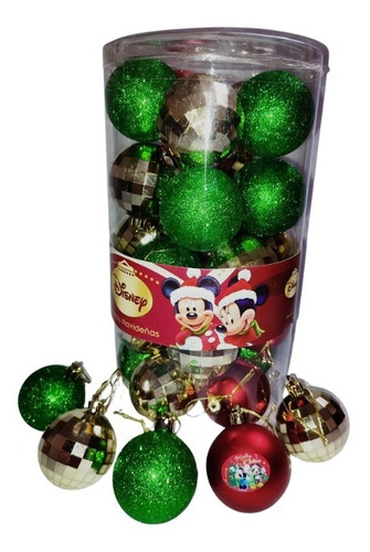 Esferas Navideñas Decorativas Disney Tres Colores Árbol