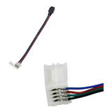 Emenda 4 Vias Conector Fita Led Rabicho Macho Rgb 5050 3528 