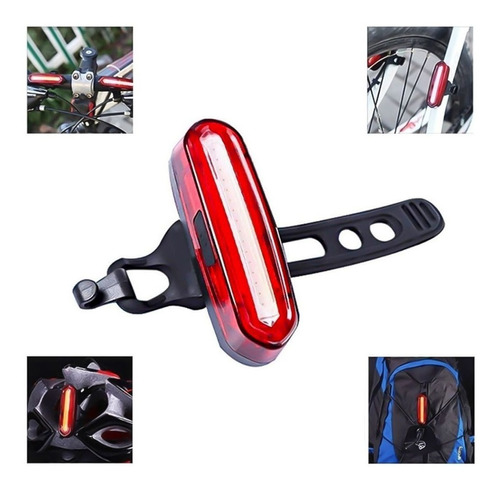 Farol Usb Lanterna Tras 3 Cores Super Forte Bicicleta/bike 