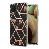 Funda De Teléfono Con Estampado Floral Marmolado Compatible