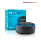 Echo Dot 3ª Geração Alexa Smart Speaker Amazon Em Português Cor Cinza-escuro