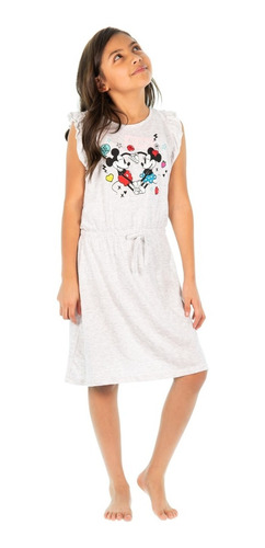 Vestido Jaspe Mimi Y Mickey Mouse Para Niña Talla 4 A 10