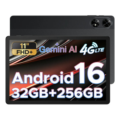 Tablet Dooge Tab G6+ Android 16 11 Pulgadas tablet 8gb ram 256gb Rom 8000 mAh Gemini AI Wifi 5G Bluetooth tablets economicas negro | Meses sin interés