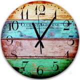 Reloj De Pared Gigante Vintage Colours