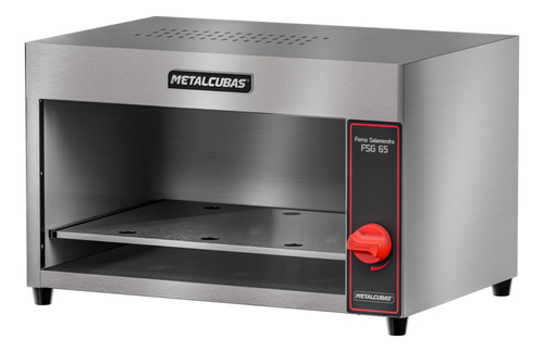 Forno Gás Infravermelho Gratinador 65 Lts Metalcubas Fsg 65 Cor Prateado