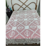 Colcha De Casal Em Crochê Para Cama  Box Queen 2,50m× 2,50m