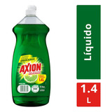 Lavatrastes Líquido Axion Efectivo Arrancagrasa Limón 1.4l