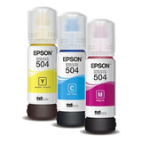 Kit 3 Tintas Color Epson 504 L4150 L4160 L 6161 L6171 L6191 Tinta Mix