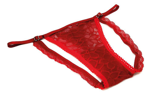 Colaless Hilo Dental Tanga De Puntilla Abierta Lenceria Red