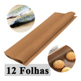 Kit 12 Manta Esteira Teflon Antiaderente Forno Churrasqueira