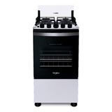 Cocina A Gas Whirlpool 50cm Wfo4nbb 4 Quemadores Blanca